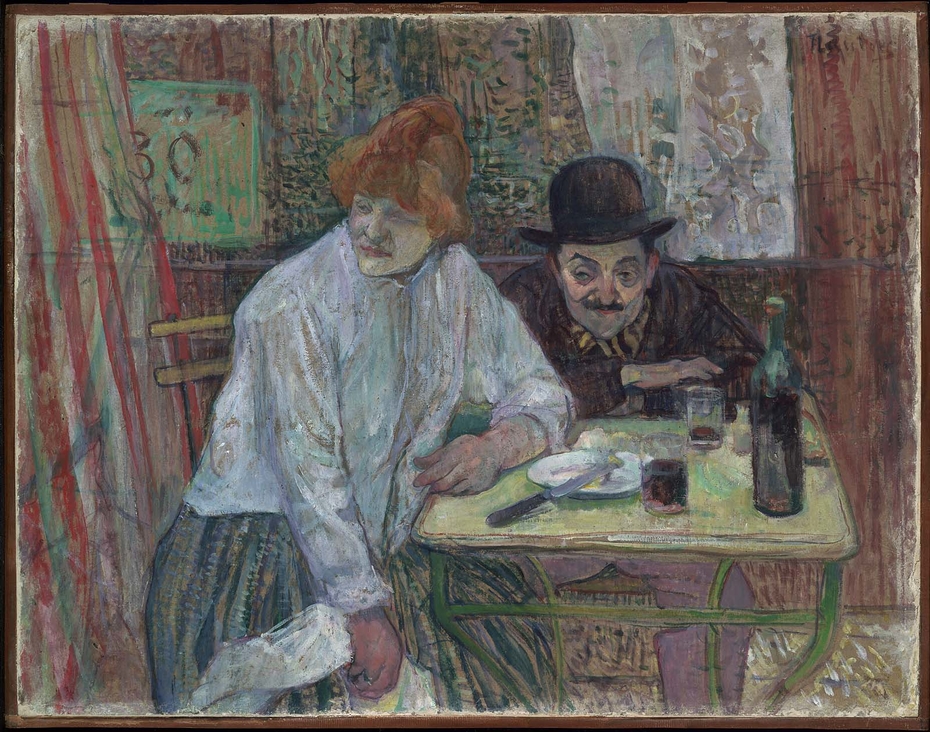 At the Cafe La Mie by Henri de Toulouse-Lautrec